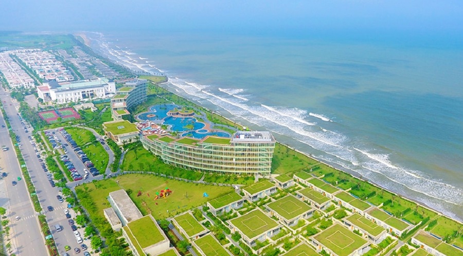 Toàn cảnh FLC Luxury Hotel Sầm Sơn từ trên cao cực đẹp